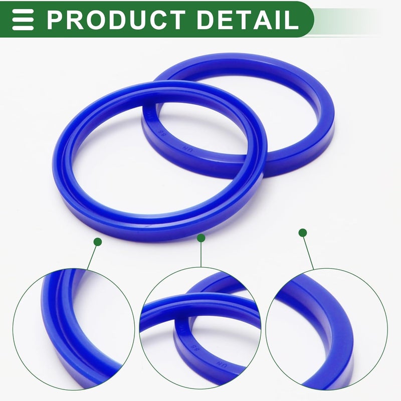 TUCKBOLD Universal Oil Seal UN Lip Seal Ring Rotary Shaft Seal 85x100x10mm High Pressure TPU Blue 5 Pcs - Image 5